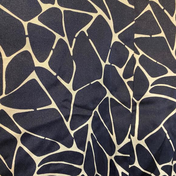 Pendleton Silk Cotton Navy White Abstract Print Blazer Jacket Size 8 - Picture 10 of 11